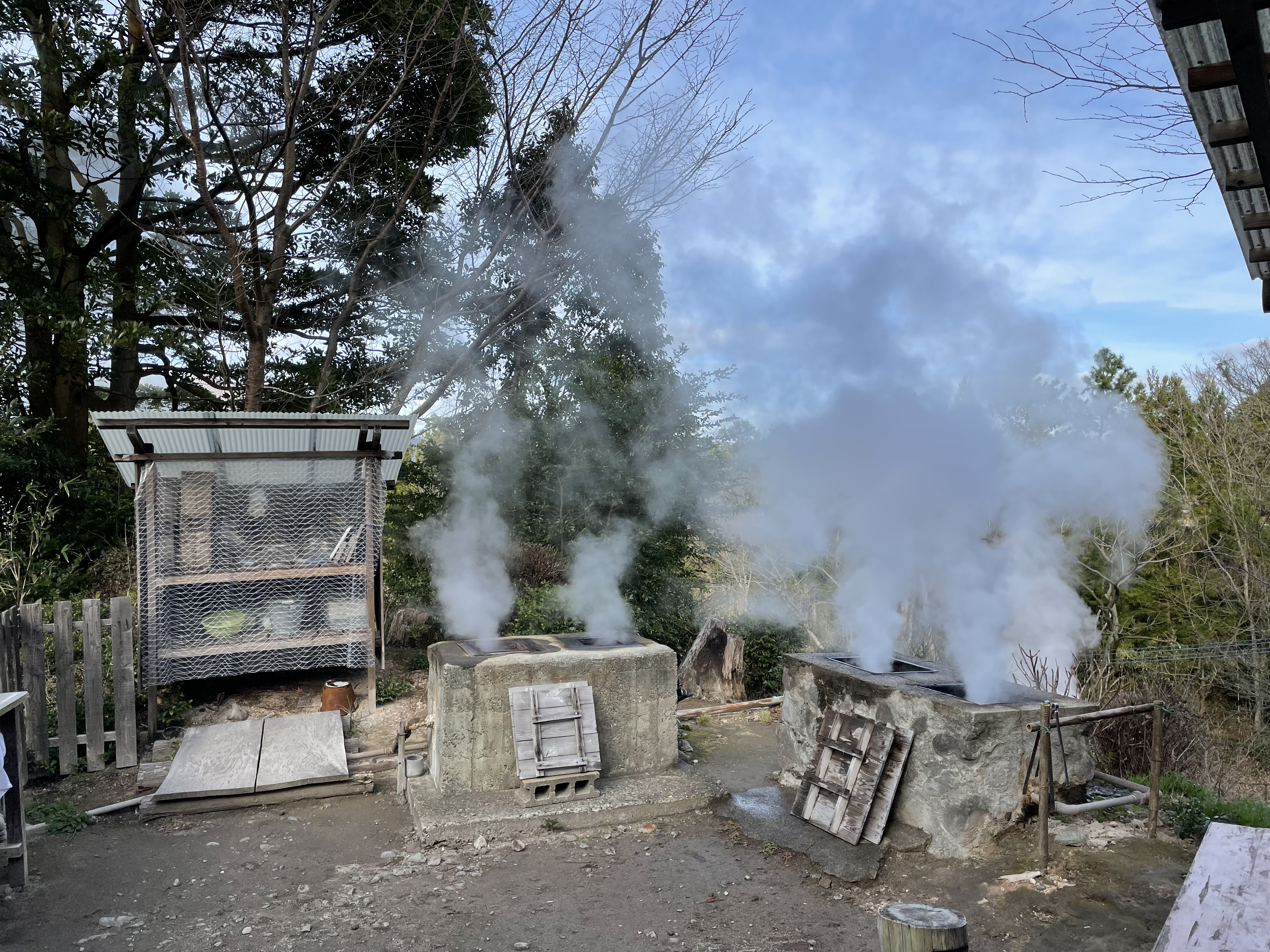 Mugen no Sato steam cooking area